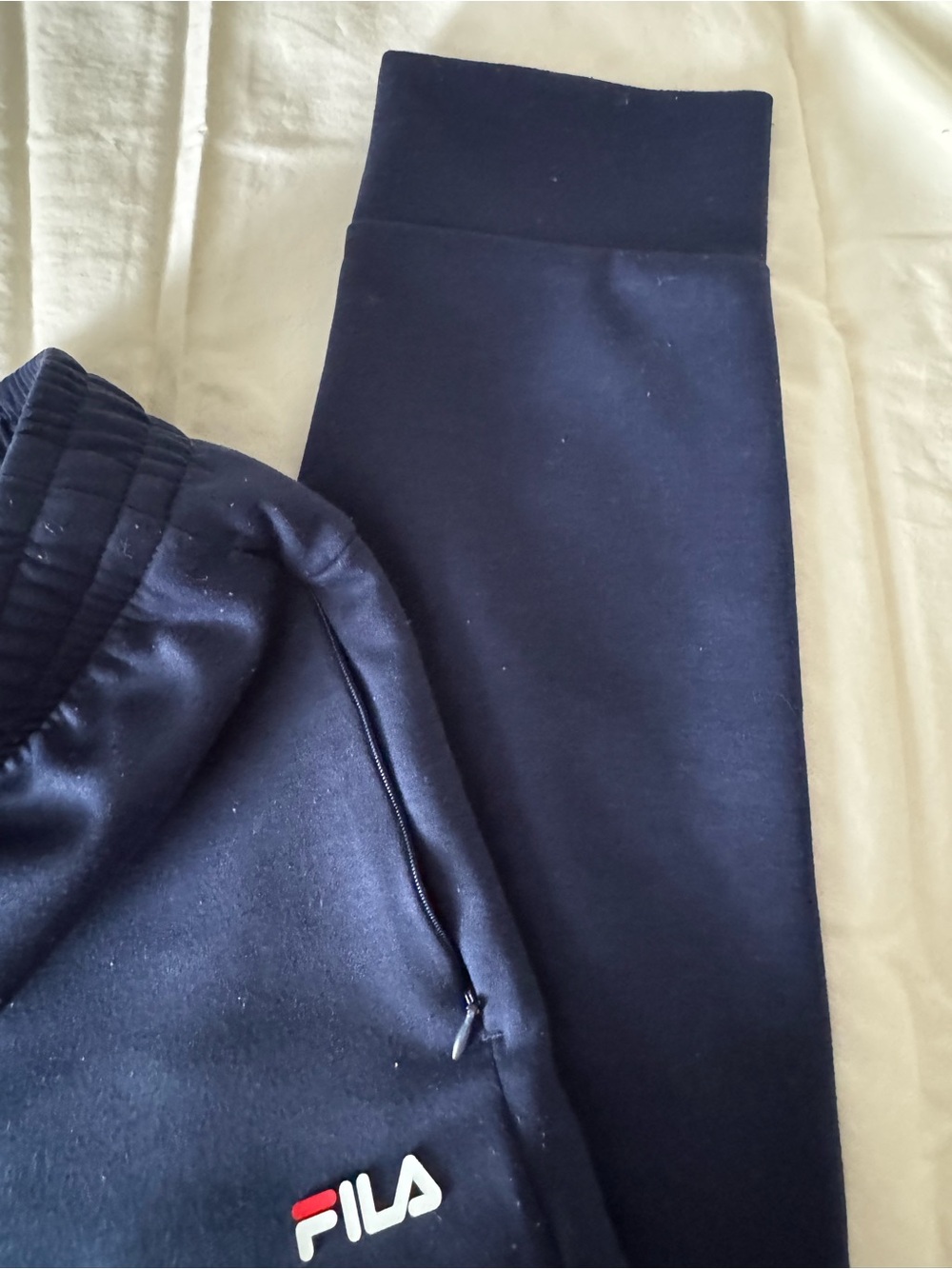 Fila Navy Drawstring Track Pants with Logo Tag - Picture 4 of 10